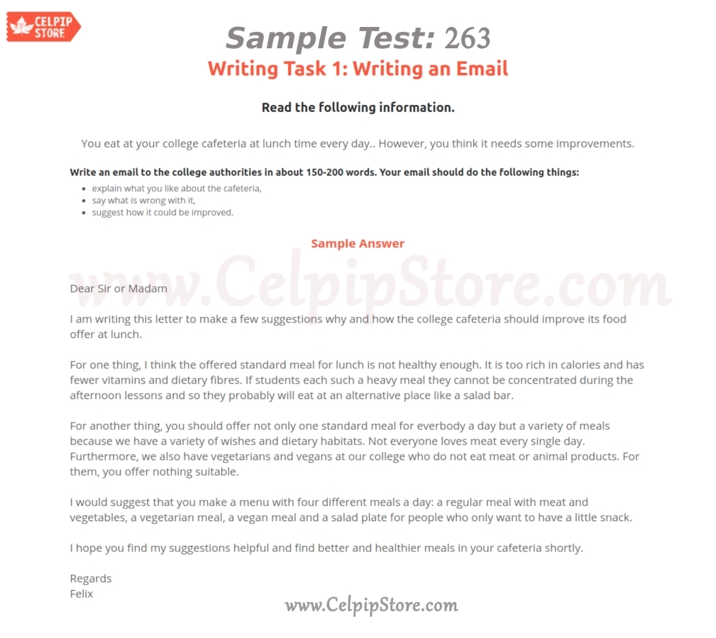 Writing an Email Sample 263