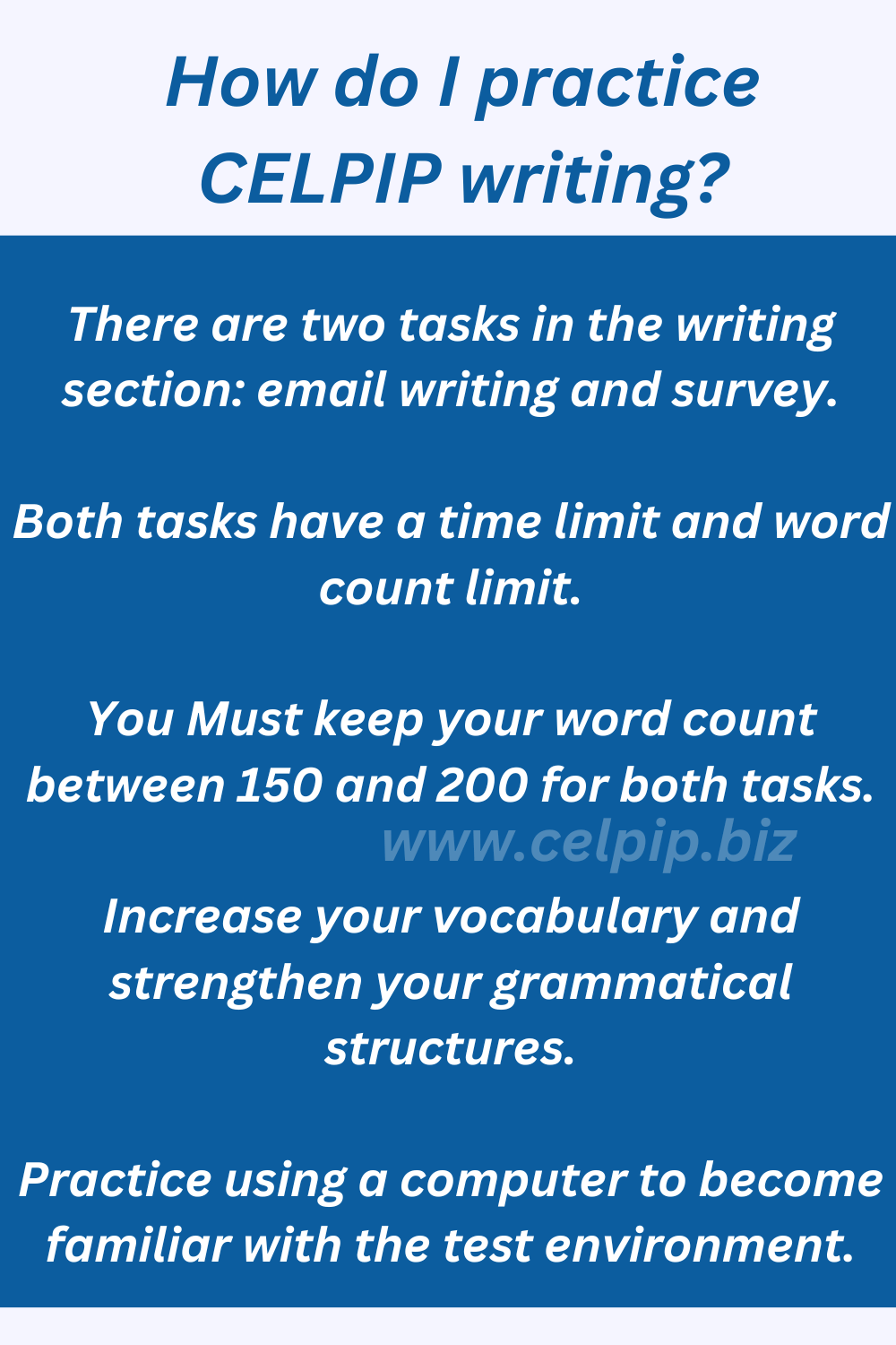 How do I practice CELPIP writing?