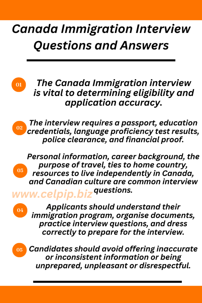 Canada Immigration Interview Questions and Answers