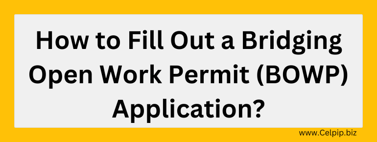 You are currently viewing How to Fill Out a Bridging Open Work Permit Application?